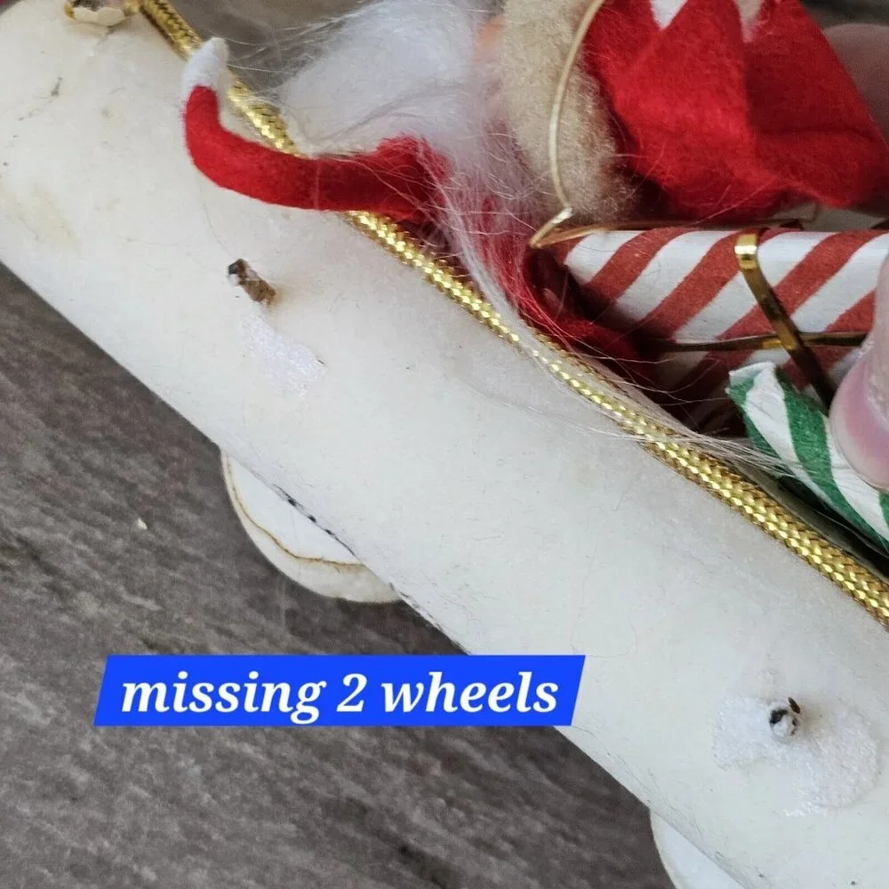 Vintage‎ MCM Kitschy Christmas Ornaments Decor Japan Santa Elf Deer Present